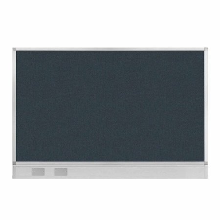 VERSARE Hush Panel Configurable Cubicle Partition 6' x 4' Blue Spruce Fabric W/ Cable Channel 1812549